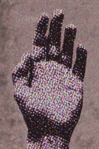 Chromatic Glitch Synthesis style reference image — VHS scanline texture