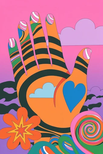 Vibrant Neo-Psychedelic Pop style reference image — psychedelic pop art