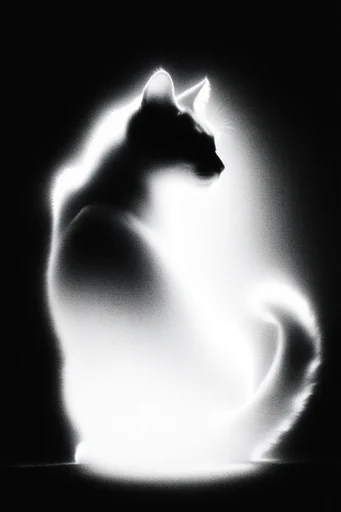 High-Contrast Ethereal Noir style reference image — eerie ethereal glow