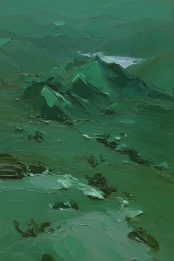 Tactile Emerald Minimalism style reference image — shimmering light caustics