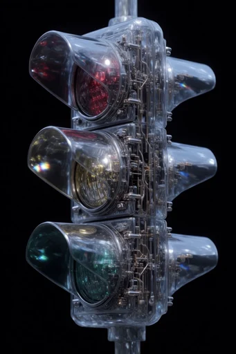 Prismatic Crystalline Refraction style reference image — hyper-realistic glass refraction