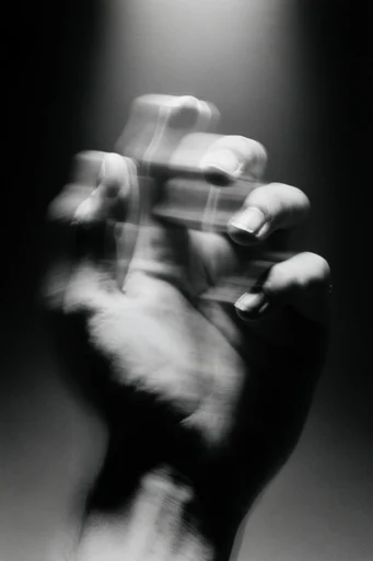 Kinetic Spectral Chiaroscuro style reference image — motion blur trails