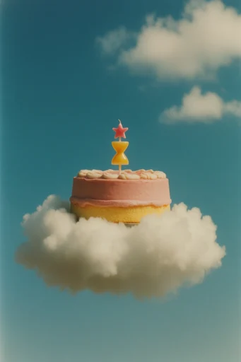 Nostalgic Surrealist Sky style reference image — golden hour lighting