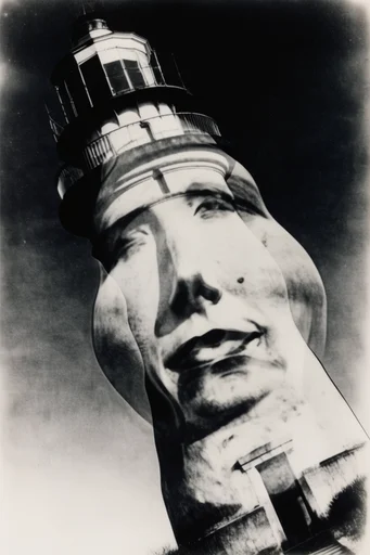 Gritty Monochromatic Noir style reference image — glitch art