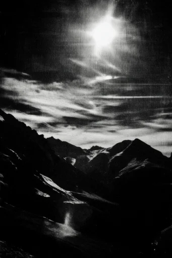 Surreal Noir Grain style reference image — heavy film grain