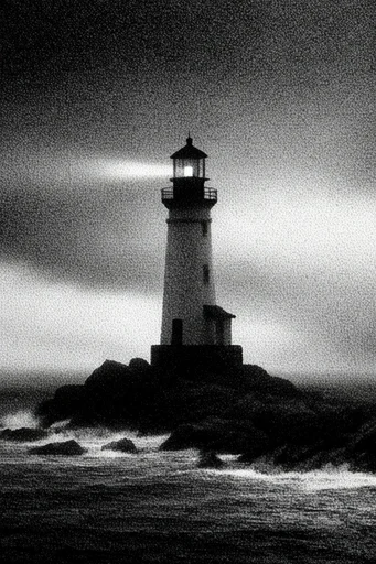 Eroded Monochrome Noir style reference image — minimalist silhouette