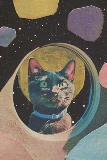 Vintage Cosmic Surrealism style reference image — mid-century aesthetic