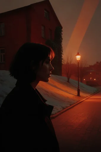 Cinematic Amber Chiaroscuro style reference image — cinematic chiaroscuro