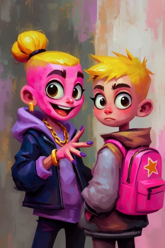 Whimsical Grotesque Pop style reference image — whimsical digital painting