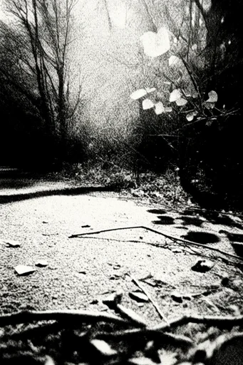 Cinematic Chiaroscuro Noir style reference image — heavy film grain