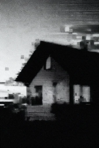 Monochrome Analog Glitch style AI image example 4