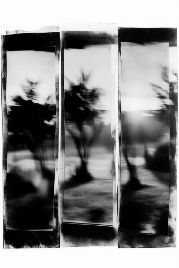 Monochrome Archival Assemblage style AI image example 2
