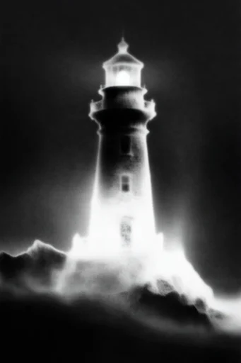 Gritty Spectral Noir style reference image — ethereal backlighting