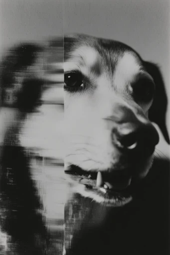 Fractured Monochrome Surrealism style reference image — experimental analog aesthetic
