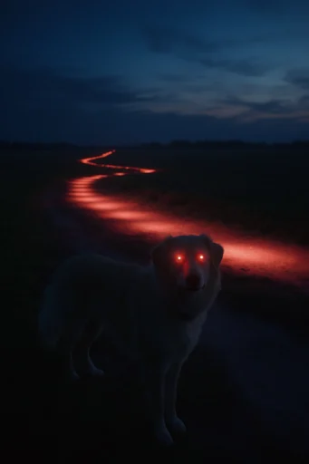 Nocturnal Liminal Chroma style reference image — surreal nocturnal landscape