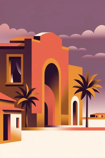 Textured Minimalist Pop style AI image example 4