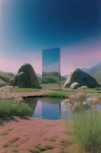 Ethereal Surrealist Geometry style AI image example 2