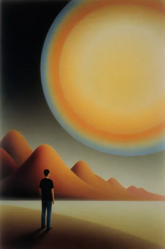 Chromatic Cosmic Surrealism style reference image — prismatic light effect