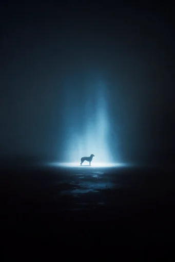 Cinematic Nocturnal Minimalism style reference image — minimalist dark ambient