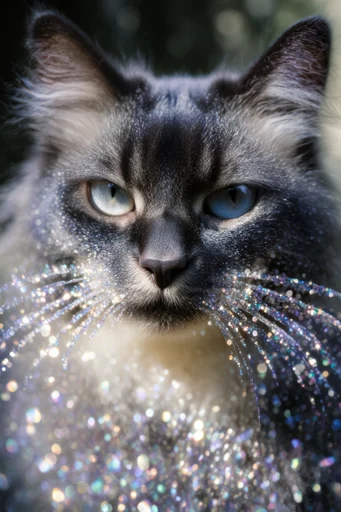 Prismatic Digital Fragmentation style reference image — iridescent textures