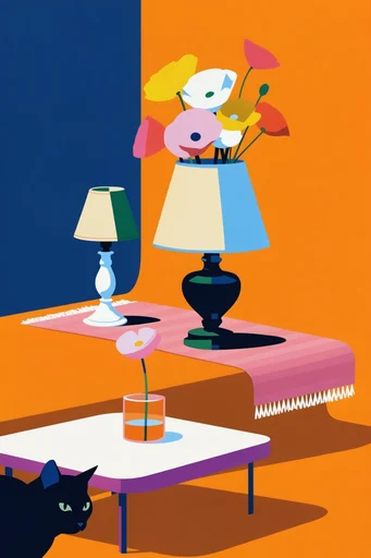 Graphic Pop Surrealism style reference image — saturated pop palette