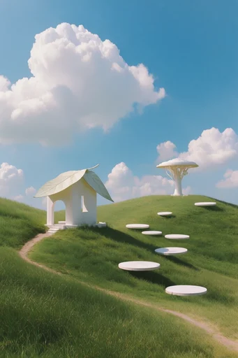 Surreal Liminal Pastoral style AI image example 4