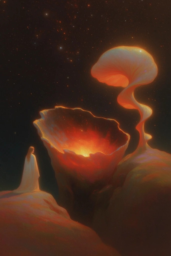 Prismatic Cosmic Noir style AI image example 2
