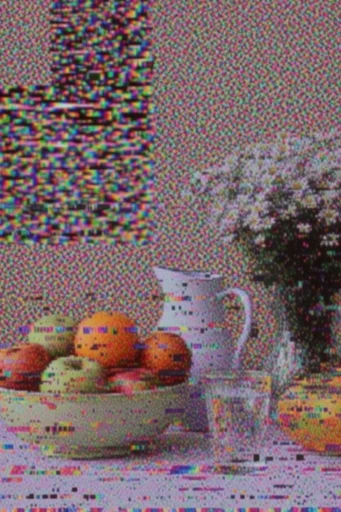 Chromatic Glitch Synthesis style reference image — digital glitch distortion