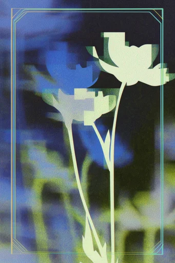 Analog Noir Glitch style reference image — high-contrast chiaroscuro