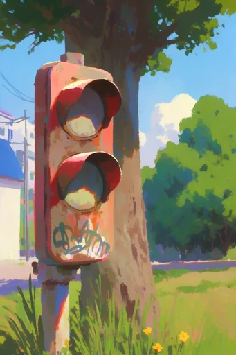 Luminous Pastoral Nostalgia style reference image — vibrant summer palette