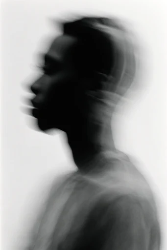Ethereal Kinetic Monochrome style reference image — spectral atmosphere