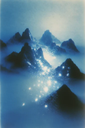 Luminous Cyan Nocturne style reference image — high-contrast low-key lighting