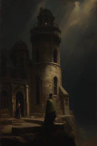 Nocturnal Gothic Romanticism style reference image — 19th century art style
