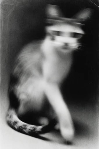 Kinetic Noir Abstraction style reference image — ghostly portraiture