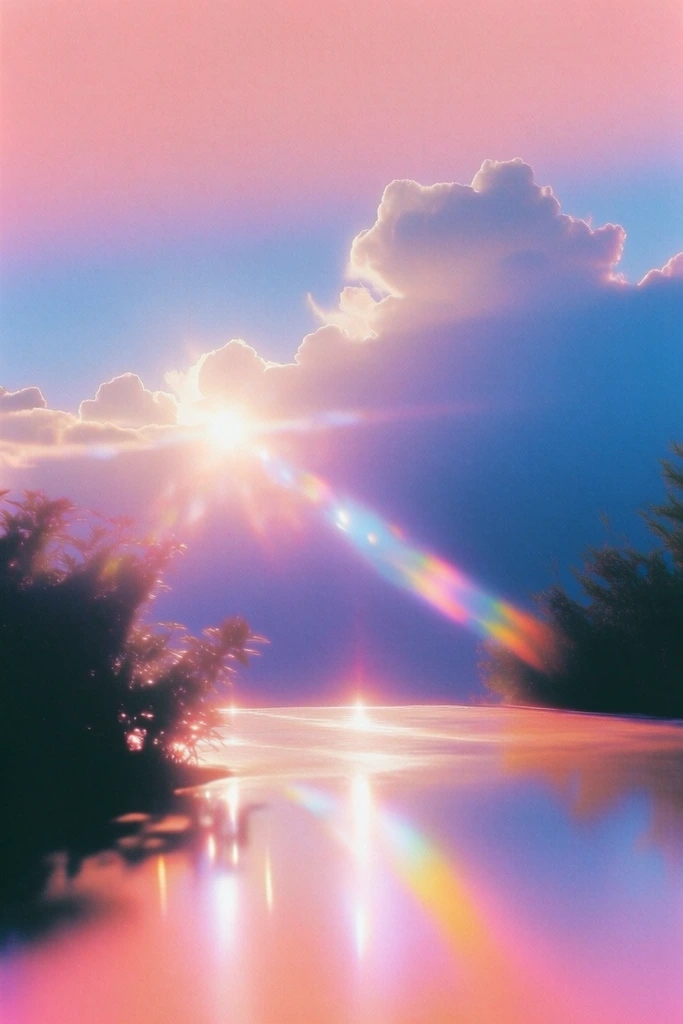Luminous Ethereal Glitch style AI image example 2