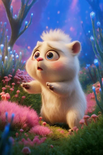 Vibrant Whimsical CGI style AI image example 3
