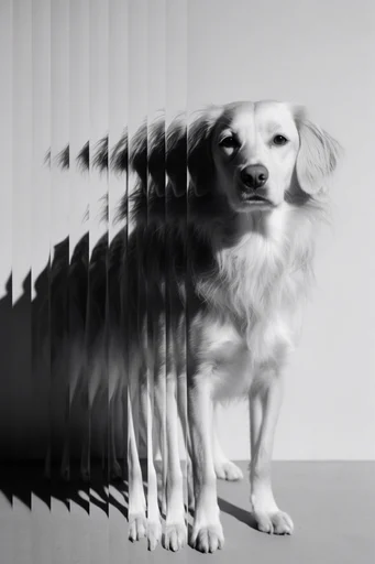 Fragmented Monochrome Deconstruction style reference image — minimalist composition