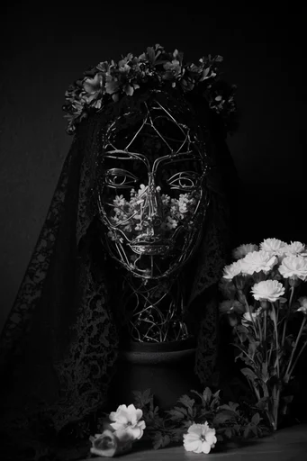 Ethereal Gothic Noir style reference image — dramatic chiaroscuro lighting