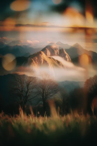 Prismatic Nocturnal Dreamscape style reference image — cinematic double exposure