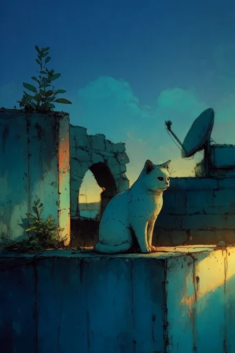 Nocturnal Storybook Noir style reference image — weathered paint texture
