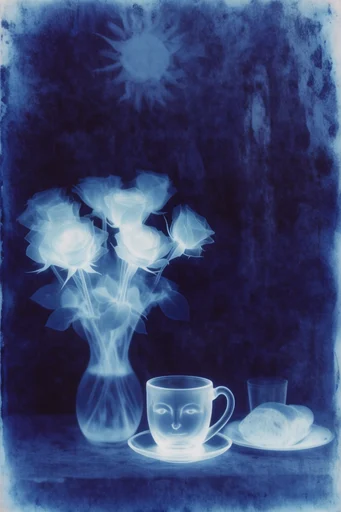 Ethereal Spectral Noir style reference image — spectral glow