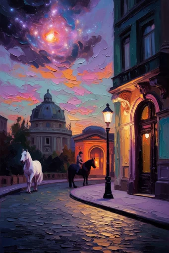 Luminous Cosmic Nocturnes style reference image — nocturnal surrealism