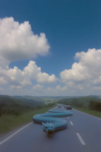 Surreal Pastoral Minimalism style reference image — dreamy blue sky