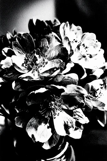 Gritty Monochromatic Noir style reference image — gritty analog noise
