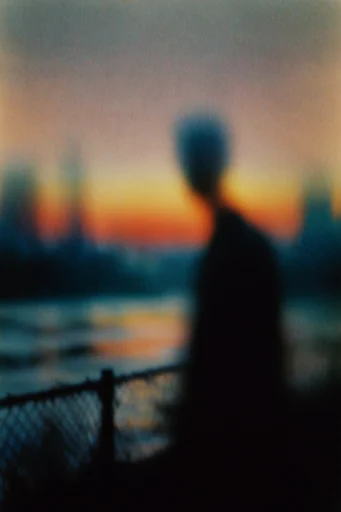 Spectral Analog Blur style reference image — heavy analog film grain