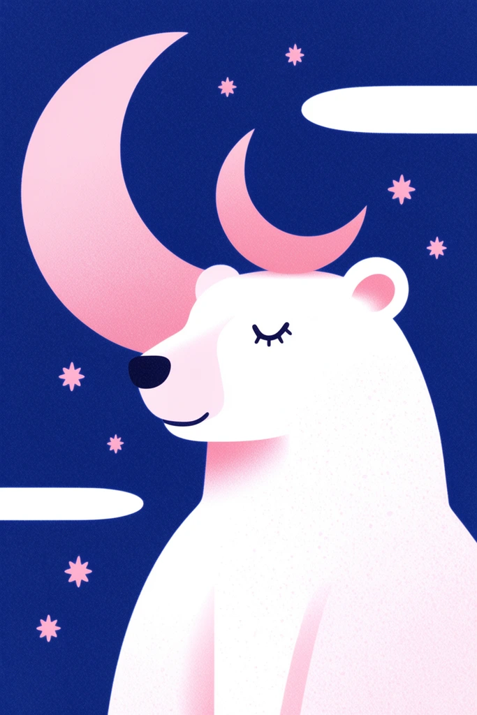 Whimsical Dreamy Minimalism style AI image example 3