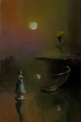 Atmospheric Nocturnal Romanticism style reference image — chiaroscuro lighting