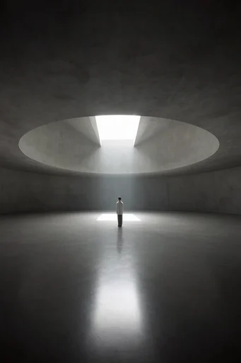 Monolithic Existential Minimalism moodboard — generate AI images in this style