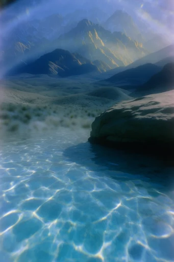 Luminous Aquatic Minimalism style reference image — water caustics
