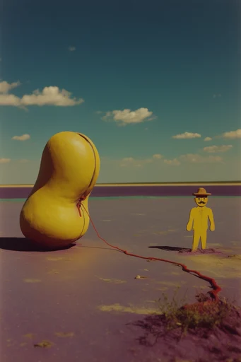 Sun-Drenched Retro Surrealism style AI image example 2
